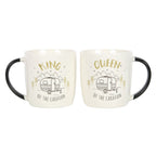 King and Queen Couples Caravan Mug Set Something Different