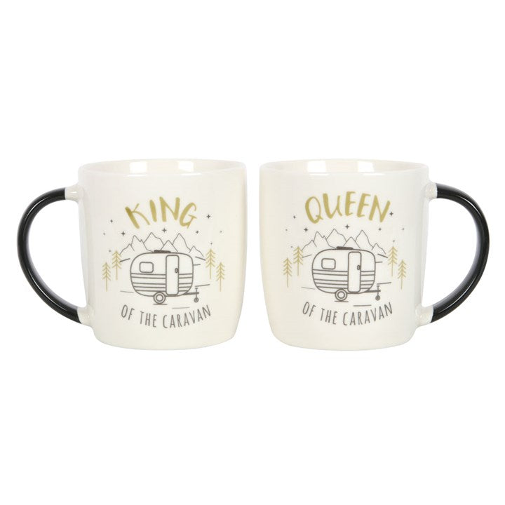 King and Queen Couples Caravan Mug Set Something Different