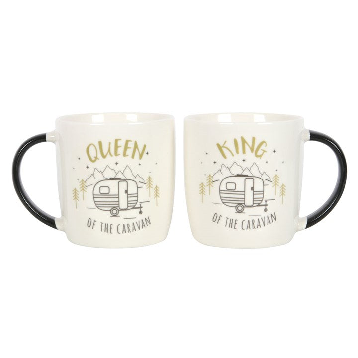 King and Queen Couples Caravan Mug Set Something Different