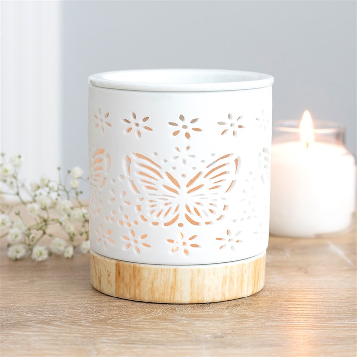 Matte Butterfly Ceramic Oil Burner