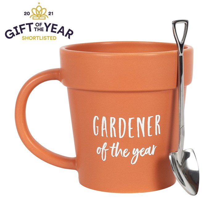 Gardener of the Year Pot Mug and Shovel Spoon Something Different