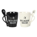 Witch and Wizard Couples Mug and Spoon Set Something Different