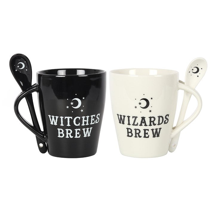 Witch and Wizard Couples Mug and Spoon Set Something Different