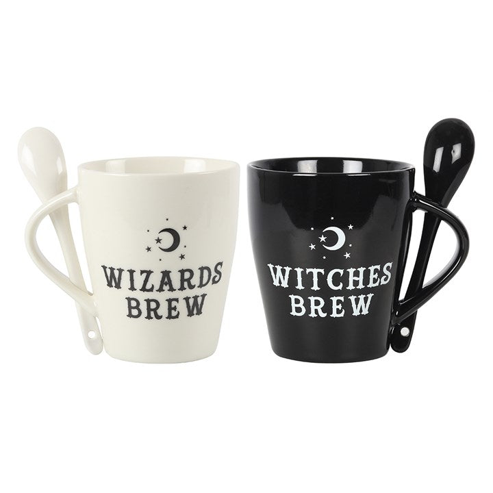 Witch and Wizard Couples Mug and Spoon Set Something Different