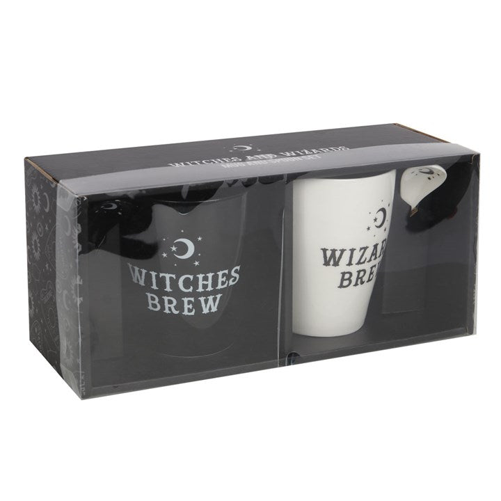 Witch and Wizard Couples Mug and Spoon Set Something Different