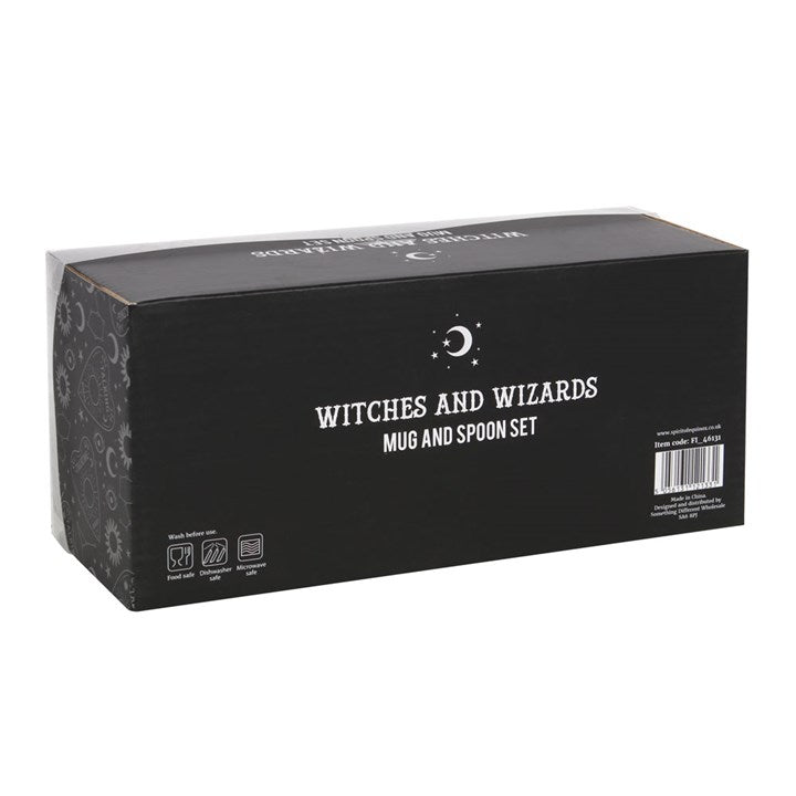 Witch and Wizard Couples Mug and Spoon Set Something Different