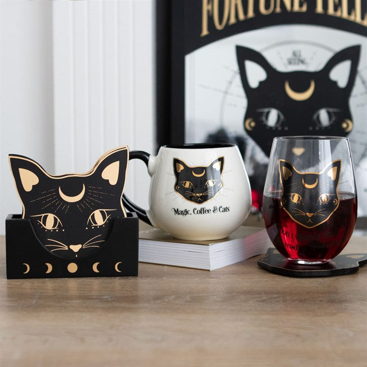 Magic, Coffee & Cats Rounded Mug N/A