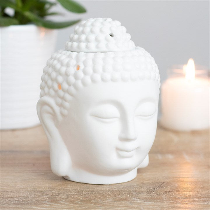 White Buddha Head Oil Burner Something Different
