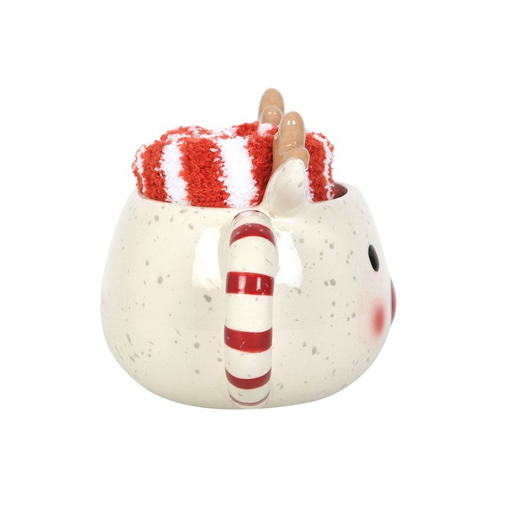Rudolph Reindeer Mug and Socks Set Something Different