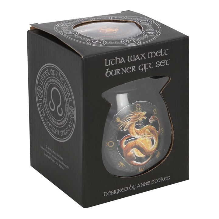 Anne Stokes Litha Dragon Wax Melt Burner Gift Set Anne Stokes