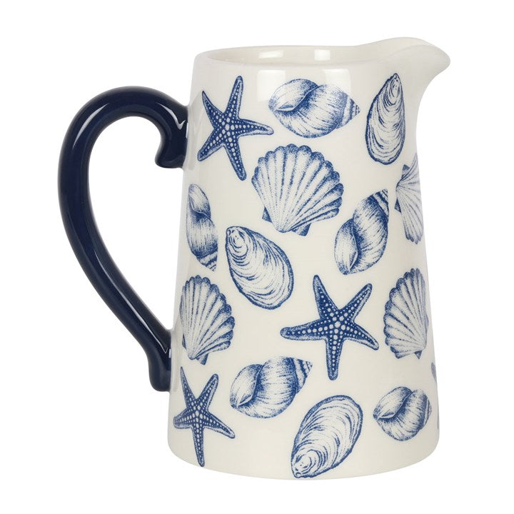 17cm Seashell Ceramic Flower Jug Something Different