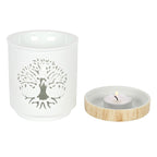 White Tree of Life Cut Out Ceramic Oil Burner