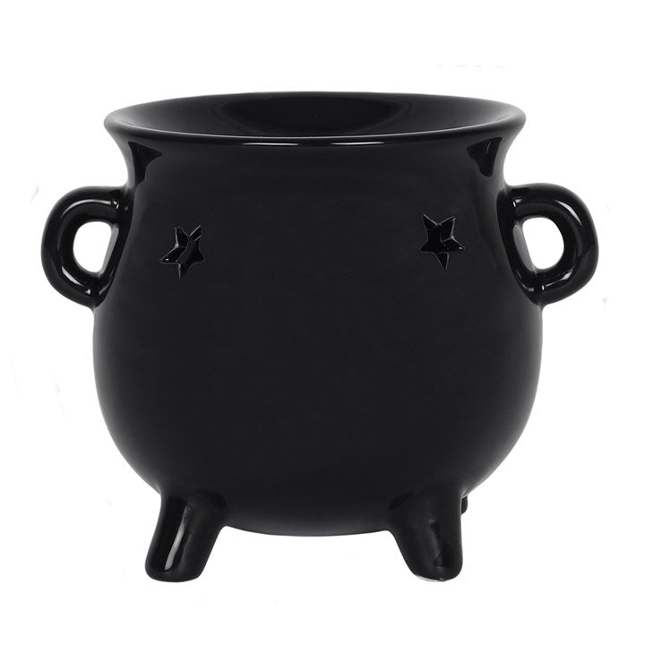 Shiny Black Ceramic Cauldron Oil Burner