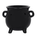 Shiny Black Ceramic Cauldron Oil Burner