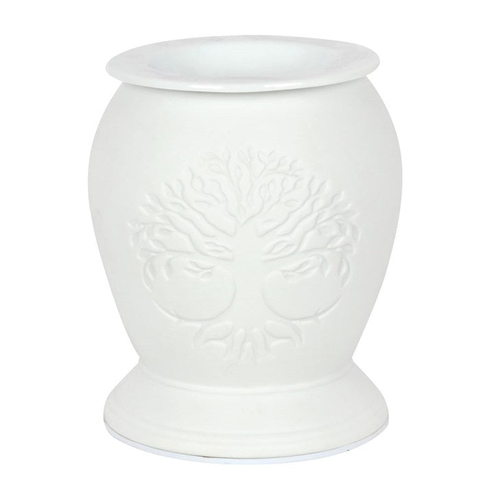 Tree of Life White Ceramic Electric Oil Burner and Wax Warmer Something Different