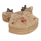 Set of 4 Reindeer Coasters Something Different