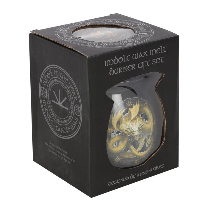 Anne Stokes Imbolc Dragon Wax Melt Burner Gift Set Anne Stokes