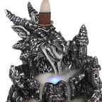 Silver Dragon Backflow Incense Burner With Light Something Different