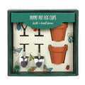 Plant Pot Egg Cup Set with Shovel Spoons Something Different