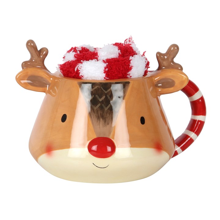 Reindeer Mug and Socks Set Something Different