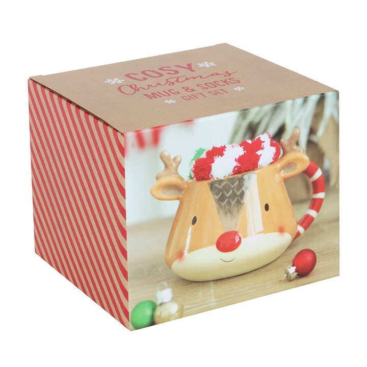 Reindeer Mug and Socks Set Something Different