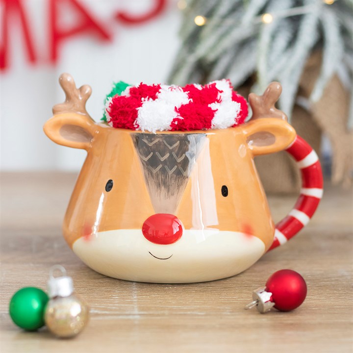 Reindeer Mug and Socks Set Something Different