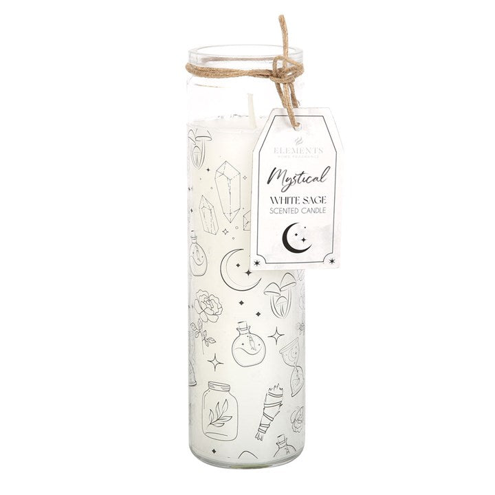 Mystical White Sage Fragranced Candle in Glass Tube