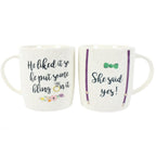 Set of 2 She Said Yes Mugs Something Different