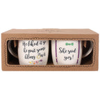 Set of 2 She Said Yes Mugs Something Different