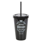Deadly Poison Plastic Tumbler with Straw