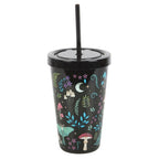 Dark Forest Print Plastic Tumbler with Straw Something Different