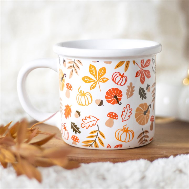 Autumn Leaves and Pumpkins Mug Something Different