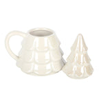 Iridescent Fir Tree Mug & Snowflake Spoon Set – 350ml