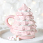 Pink Lidded Christmas Tree Shaped Mug Something Different