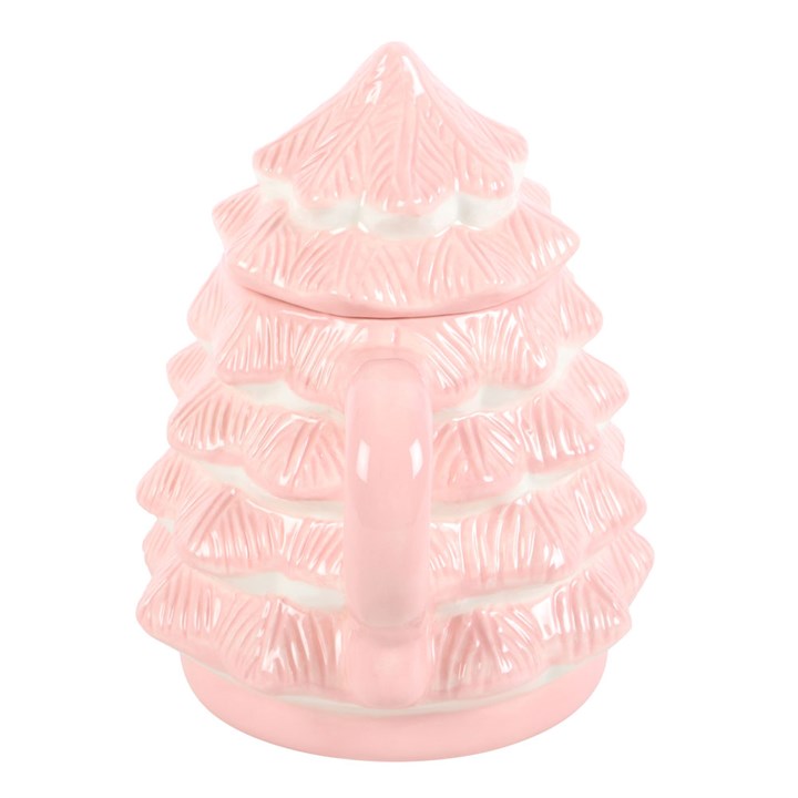 Pink Lidded Christmas Tree Shaped Mug Something Different