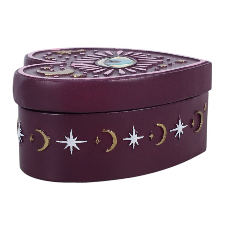 Sacred Sight Heart-Shaped Resin Trinket Box
