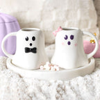Mr and Mrs Boo Ghost Shaped Mug Set Something Different