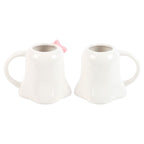 Mr and Mrs Boo Ghost Shaped Mug Set Something Different