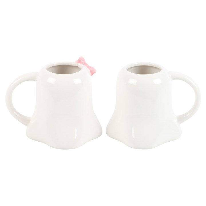 Mr and Mrs Boo Ghost Shaped Mug Set Something Different