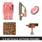 Minecraft Diamond Level Pig Action Figure – 5.5-Inch with 4 Accessories