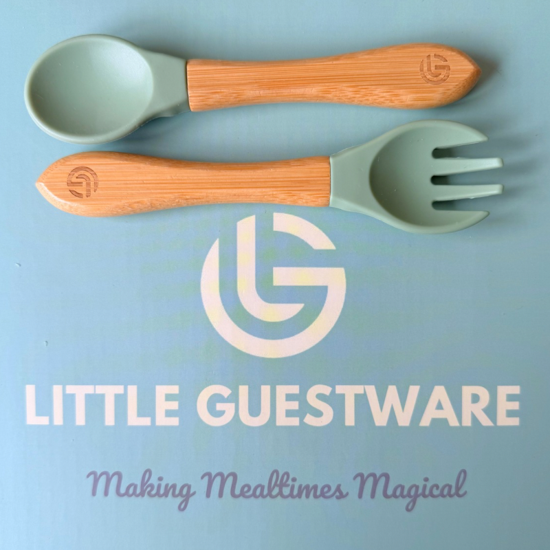 Bamboo Spoon & Fork Set for Babies & Toddlers