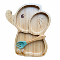 Elephant Bamboo Plate & Fork Set for Babies & Toddlers