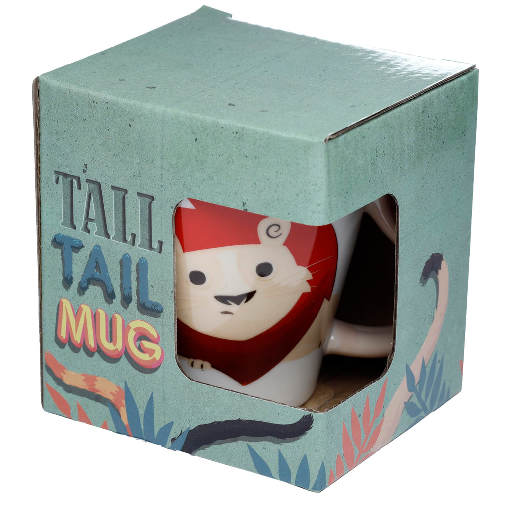 Puckator Lion Zooniverse Ceramic Tail Shaped Handle Mug Puckator