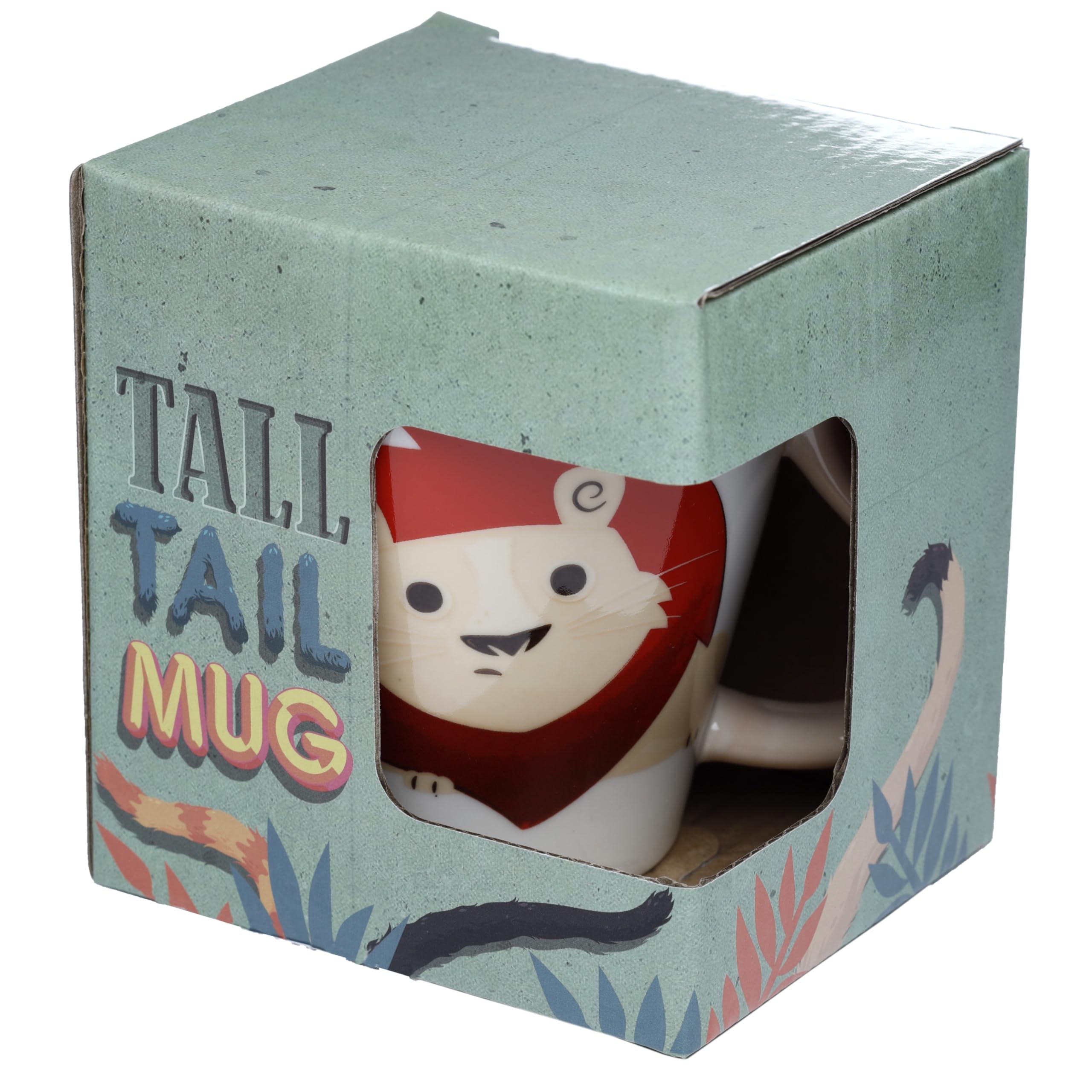 Puckator Lion Zooniverse Ceramic Tail Shaped Handle Mug Puckator