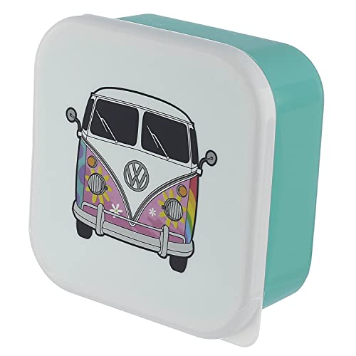 Puckator VW Summer Love Volkswagen T1 Camper Bus Set of 3 Lunch Box Snack Storage M/L/XL Puckator