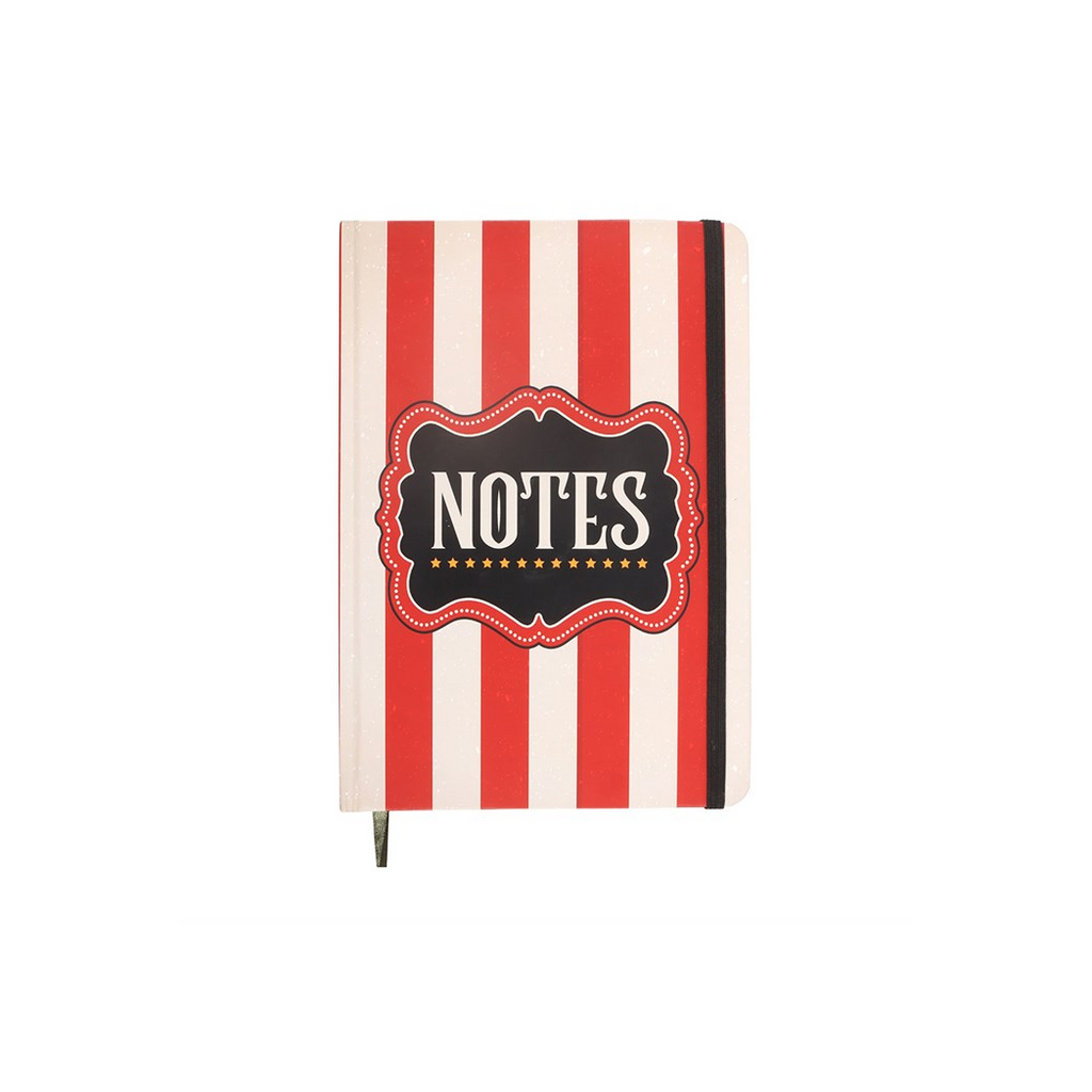Red Circus Stripe A5 Notebook