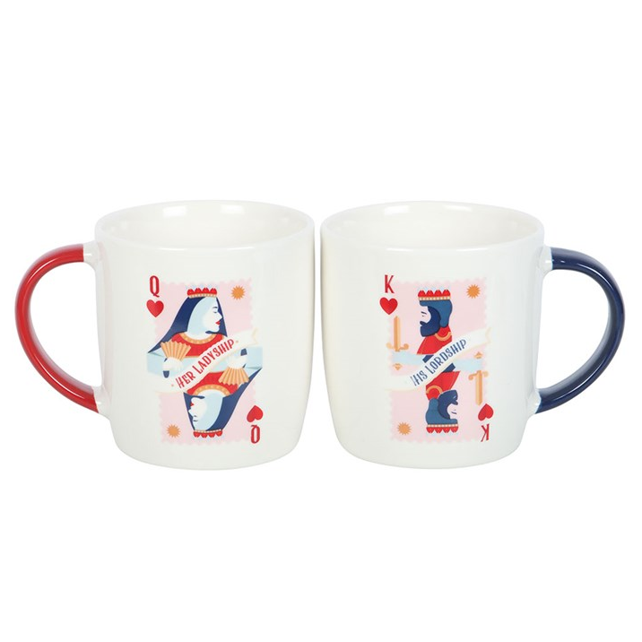 Her Ladyship & His Lordship Playing Card Mug Set – 2 × 350ml