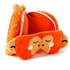 Relaxeazzz Adoramals Orangutan Round Plush Travel Pillow & Eye Mask Relaxeazzz