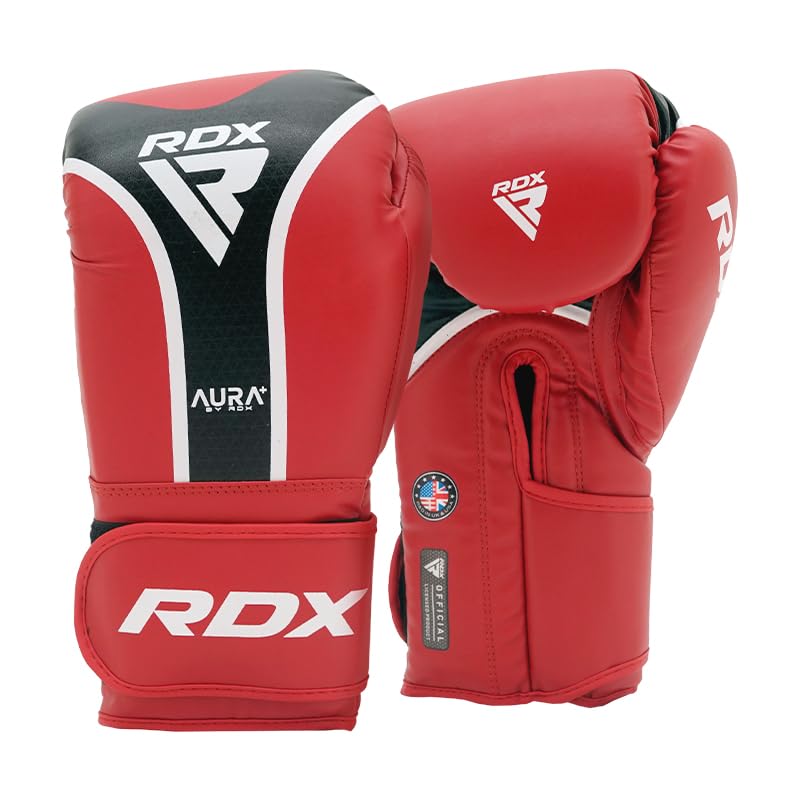 RDX Aura Plus T-17 Boxing Gloves Red, Blue, Gold RDX