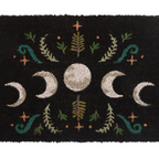 Black Dark Forest Moon Phase Doormat